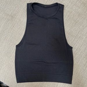 Lulu lemon black vented muscle shirt